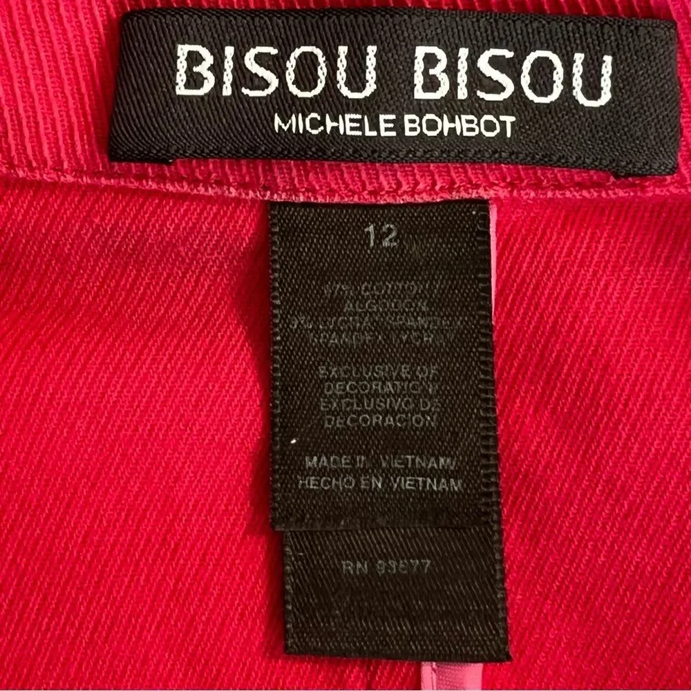Bisou Bisou Womens Y2K Pink Blazer Size 12 Career Office Siren Legally Blond 90s